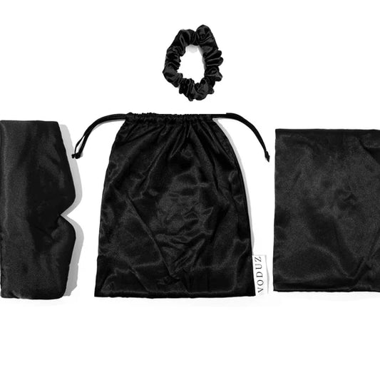 Voduz Slumber Satin Sleep Set BLACK