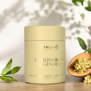 HAUNIS, CANDLE LEMONGRASS & GINGER 280G HAUNIS, CANDLE LEMONGRASS & GINGER 280G
