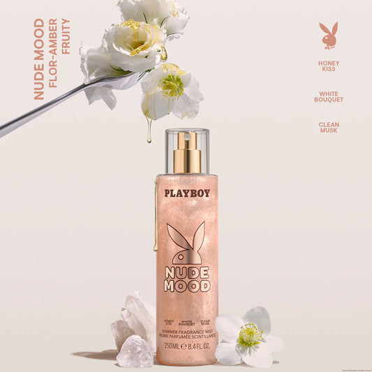 Playboy
Nude Mood
Body Spray with glitter for women 250ml