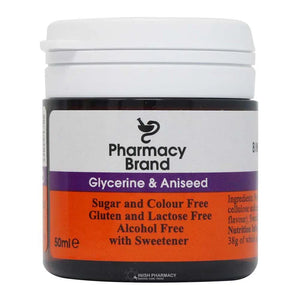 Pharmacy Brand Glycerine & Aniseed Sugar Free 50ml Pharmacy Brand Glycerine & Aniseed Sugar Free 50ml