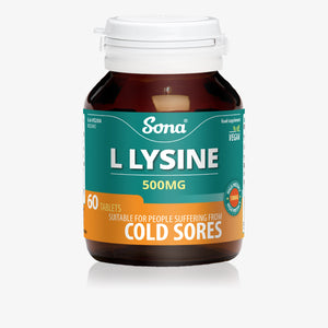 Sona L Lysine 500mg - Lysine Tablets Sona L Lysine 500mg - Lysine Tablets