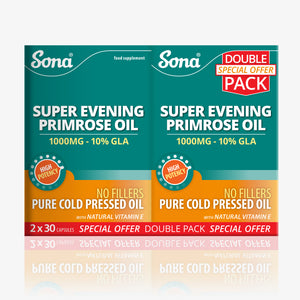 Sona Evening Primrose Oil - 1000mg Capsules Double Pack Sona Evening Primrose Oil - 1000mg Capsules Double Pack