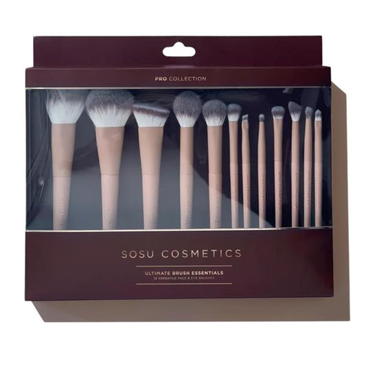 SoSu Pro Collection Ultimate Brush Essentials 12 Versatile Face & Eye Brushes