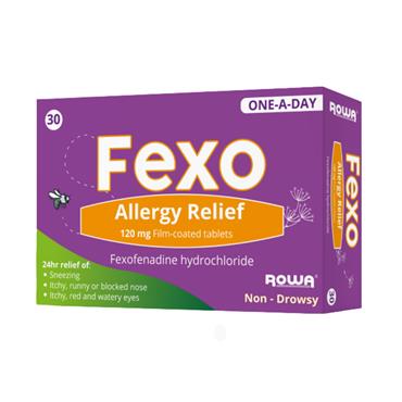 Rowa Fexo Allergy Relief 120Mg - 30 Tablets