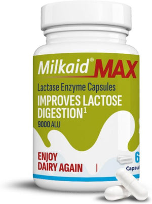 Milkaid MAX | Extra Strength Capsules 60s | Lactase Enzyme Support Milkaid MAX | Extra Strength Capsules 60s | Lactase Enzyme Support