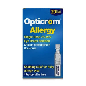 Opticrom Allergy Single Dose 2% Eye Drops 20 Pack Opticrom Allergy Single Dose 2% Eye Drops 20 Pack