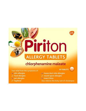 Piriton 4mg Tablets 30s Piriton 4mg Tablets 30s