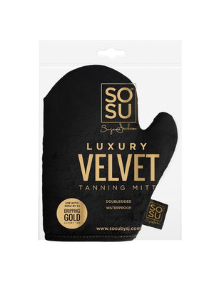 SOSU DRIPPING GOLD LUXURY VELVET TANNING MITT SOSU DRIPPING GOLD LUXURY VELVET TANNING MITT