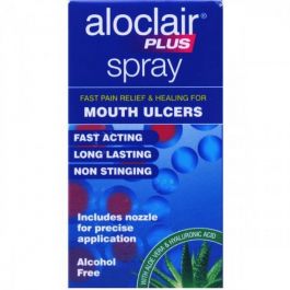 Aloclair Plus Mouth Ulcer Spray Fast Pain Relief and Healing 15ml Aloclair Plus Mouth Ulcer Spray Fast Pain Relief and Healing 15ml