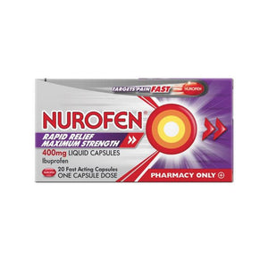 NUROFEN RAPID RELIEF MAXIMUM STRENGTH 400MG (20S) NUROFEN RAPID RELIEF MAXIMUM STRENGTH 400MG (20S)