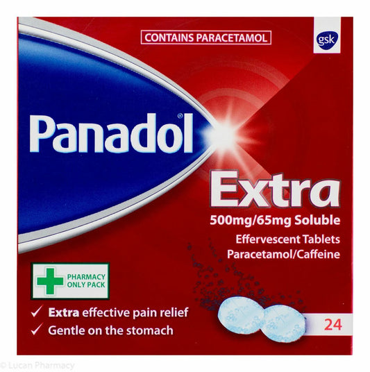 PANADOL EXTRA 500MG/65MG SOLUBLE TABLETS 24S