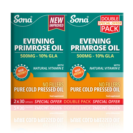 Sona Evening Primrose Oil - 500mg Capsules Double Pack