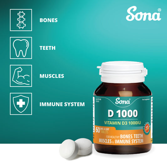 Sona D 1000 - Vitamin D 1000 IU 30's