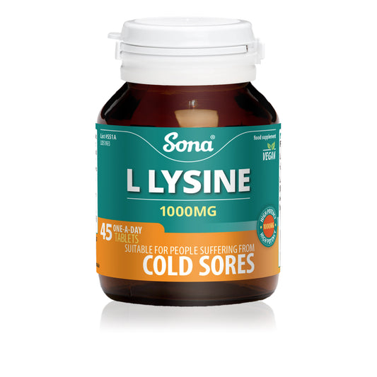 Sona L Lysine 1000mg - Lysine Tablets 45's