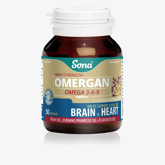 Sona Omergan - Omega 3-6-9 Max Strength Fish Oil (30 / 90 Capsules