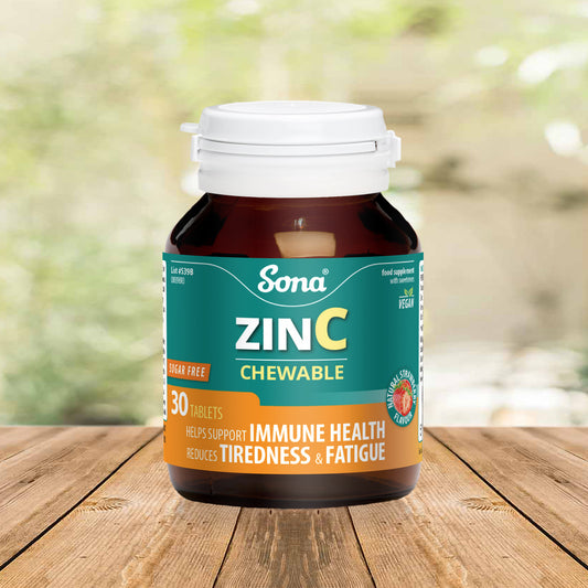 Sona ZinC - Cold formula Chewable Zinc and Vitamin C Tablets