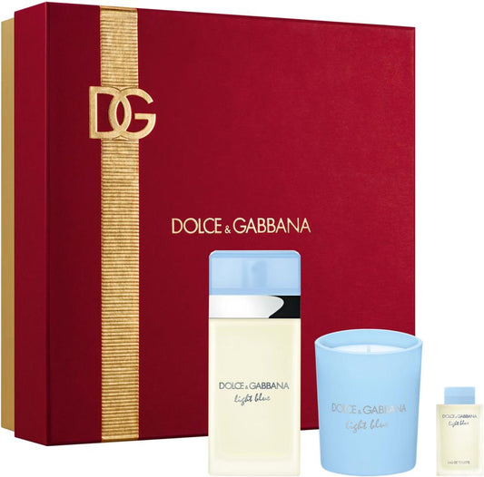 Dolce & Gabbana Gift Set Light Blue EdT + Light Blue Candle + Miniature EdT