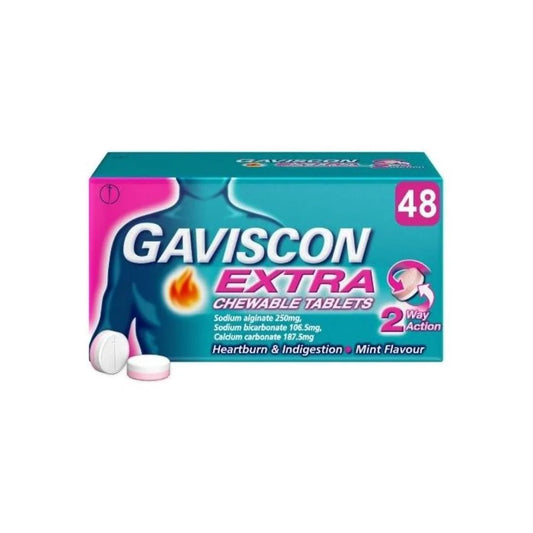 Gaviscon Extra Chewable Tablets Mint Flavour 24's