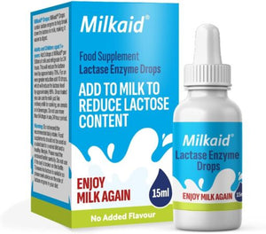 Milkaid Lactase Enzyme Drops 15ml | Lactose-Free Milk Solution