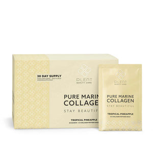 PLENT beauty care Pure Marine Collagen Tropical Pineapple 30 day supply box - 30 Sachets