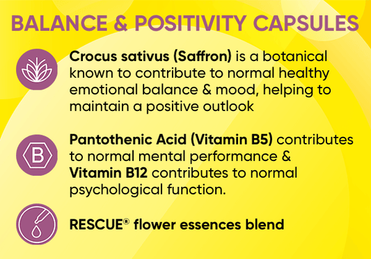 Bach RESCUE Balance & Positivity 30 Vegan Capsules