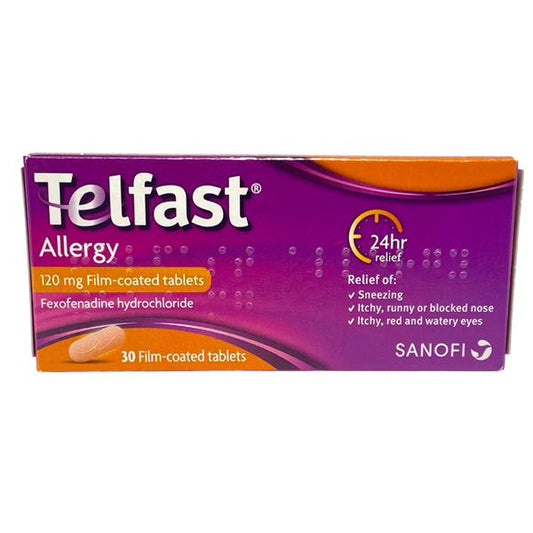 Telfast Allergy 120mg Fexofenadine Tablets 30 Pack